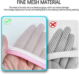 Wasmachine Wasnet, 50 x 60 cm, Kleine Waszak met Verborgen Rits, Bescherming tegen Vouwen en Deformatie van Kleding, Ideaal voor Delicate Stoffen en Wassen — thumbnail 5
