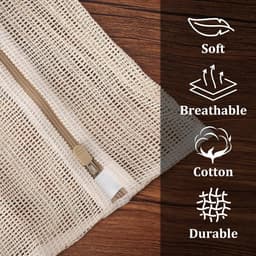 Premium Katoenen Wasnetten Set van 4 - Ideaal voor Ondergoed, Bh's en Delicate Was met Rits, Geschikt voor Wasmachine en Reizen — thumbnail 4