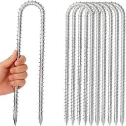 SnelShoppen - Grondankers, Gegalvaniseerde Grondankers, 30 cm Grondpalen, U-Haak Verstevigingsstangen Geschikt voor Trampolines, Kamperen, Tuinhuisjes — thumbnail 1