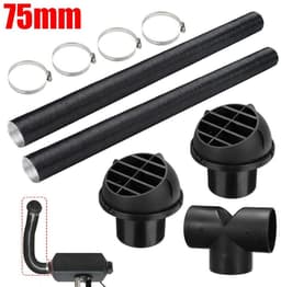 Dailygoods- Verwarmingspijp Aluminium 75mm - T Stuk/Y Stuk - Hoge Temperatuur - Ventilatie Slang - Compatibel met Webasto/Dometic - Lengte 50 cm - Luchtkanaal — thumbnail 3