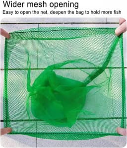 Garnalen Opbergtas - Vangnet Vis - Vis Vangen - Grote Capaciteit - 150x70cm - Groen — thumbnail 5