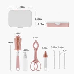 Droogrek voor babyflessen met borstelset - Hygiëne & Drogen - Groen — thumbnail 3