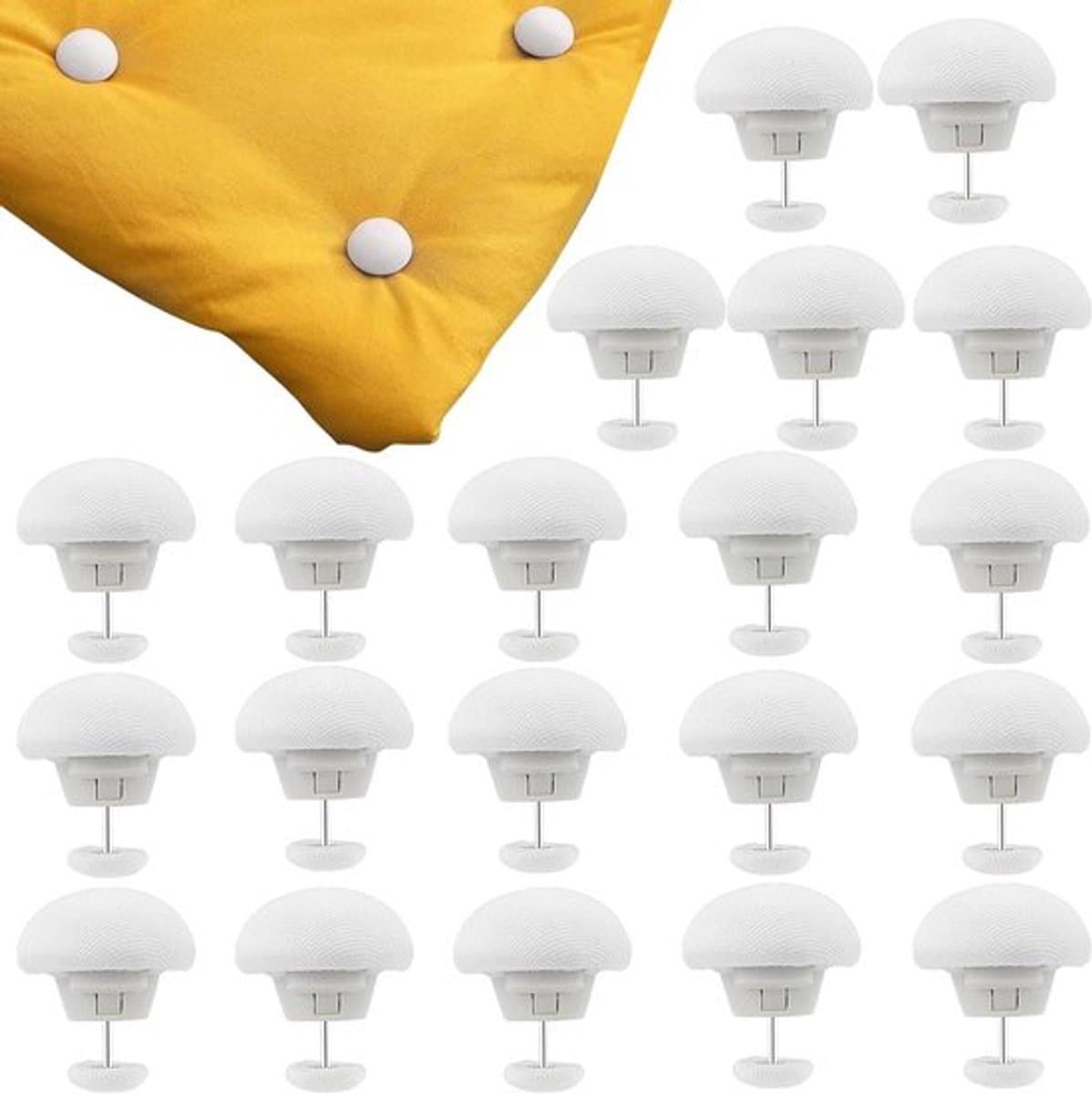 20 Stuks Witte Dekbedovertrekclips 3 × 2,5 cm Anti-slip Clips Met Knopen – Voor Dekbedovertrekken, Lakens, Gordijnen, enz. — afbeelding 1