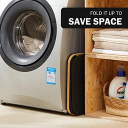 NTH products- Wasmand 48 liter - Wasmand met deksel - Opvouwbare Wasmand - Bamboe/Hout - Hoge Wasmand - 40 x 20 x 60 cm - Wascontainer — thumbnail 5