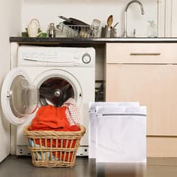 Set van 3 Wasnetten voor Wasmachines, Herbruikbare Waszakken met Rits voor Kleding, Ondergoed en Beddengoed, 50 x 60 cm — thumbnail 3