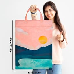 2 Stuks - Waszak - Reiswaszak - Grote Reiswaszakken - Opvouwbare reiswaszak - Waterdicht met handvat - Wetbags voor Op Reis - Grote Waterdichte Waszakken met Rits - Luxe Opvouwbare Droog-Natte Scheidingstassen — thumbnail 4