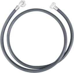 Wasmachine slang aanvoerslang 2,0 mtr. 3/4" recht - 3/4" haaks - Wasmachine inlaatslang - Met klem - met koppelstukje - wasmachine en vaatwasser slang verlengen - toevoerslang verlengset - wasmachineslang koppelstuk met slangklemmen — thumbnail 1