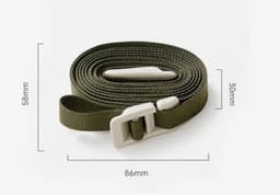 2-delige set - Draagbare waslijnclips - Waslijn - Touw zonder boren - Trekkoord voor waslijn - Reiswaslijn - Beige, groen - 3,5 m - Met 12 clips - Verstelbaar - Geschikt voor kamperen, in de tuin, op cruiseschepen en thuisgebruik — thumbnail 5