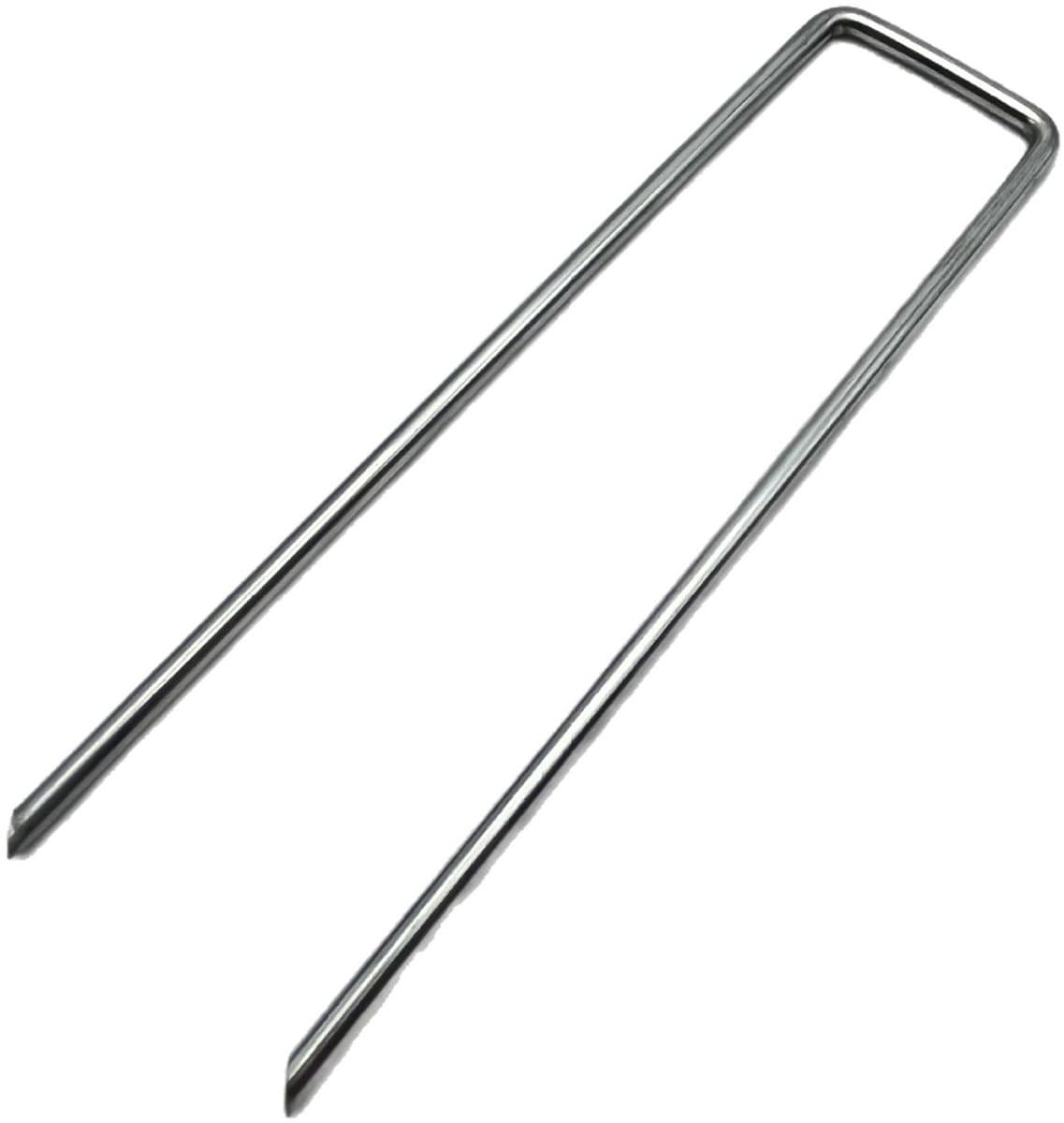 U-vormige metalen tuinpalen - Robuuste verankeringspalen - Gegalvaniseerde, roestvrije palen - Scherpe afgeschuinde uiteinden voor eenvoudige plaatsing in de grond - Stabiliseren tuinelementen-3.0mm*4cm*10cm — afbeelding 1
