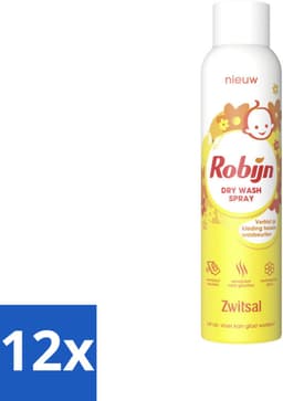 Robijn - Zwitsal - Dry Wash Spray - Voordeelverpakking - 200 ml - Voordeelverpakking - 12 stuks — thumbnail 1