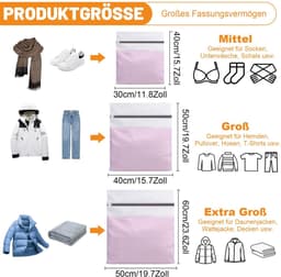 Solidchoice - Set van 7 Wasnetten voor Wasmachine met Ritssluiting — thumbnail 3