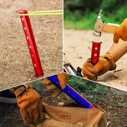 Zware metalen tentpennen voor kamperen, 12-8 inch met haak, geschikt voor harde grond en rotsachtige ondergronden — thumbnail 2