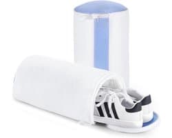 Casalora 2 Stuks Schoenwaszak met Rits – Waszak voor Sneakers in Wasmachine – 360° Microvezel Reiniging – Verborgen Rits – Herbruikbaar – Wit