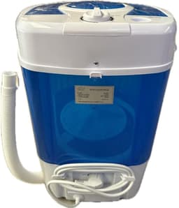 SP® Mini Wasmachine - Camping Wasmachine - Miniwasmachine met Centrifuge - Wit/Blauw - 32cm x 36cm x 37cm — thumbnail 2
