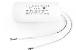 Permanent condensator 2.5 µF - Ø 25 mm x 55 mm - IMQ en CE gecertificeerd - Geschikt voor elektromotoren - ShopVlot — thumbnail 1