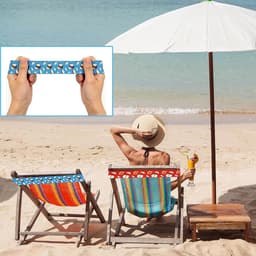 4 stuks rekbare handdoekbanden, ultralicht en compact, elastische strandhanddoekhouder, band voor lounge, strand, zwembad, stoelen, handdoekhouder, elastisch, strandaccessoires voor de zomer — thumbnail 3