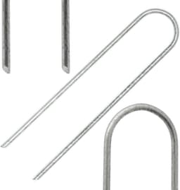 Grondankers - Tentharingen Bodemankers - Tuin en Camping - Extra Sterk Verzinkt Staal - 100 stuks 15cm - Metaal — thumbnail 2