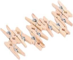 Houten Wasknijpers - Mini Knijpers - Knutselen en Decoreren - Stevig Populierenhout - 100 stuks - Niet gespecificeerd — thumbnail 4