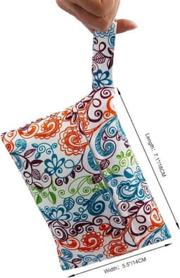 - Wasbare voedingspads met natte tas en waszak - Set van 10 pads - Borstvoeding tepelpads - Groot formaat 47 inch — thumbnail 2