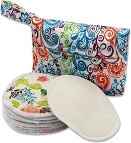 - Wasbare voedingspads met natte tas en waszak - Set van 10 pads - Borstvoeding tepelpads - Groot formaat 47 inch — thumbnail 3