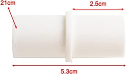 Wasmachine afvoerslang verlengset - Slang verlenger - Waterafvoer regelen - Veilige lekdetectie - 21 mm fitting - Wit — thumbnail 3