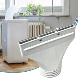Airco Afvoerslang Koppelstuk – Adapter voor plat kanaal – Airconditioning Afvoerslang Adapter Plat - Efficiënte luchtstroom – Geschikt voor mobiele airco's, afzuigkappen, wasdrogers, enz. – 25 x 10 x 22 cm – Grijs — thumbnail 4