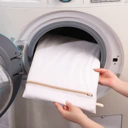 Waszakken – 2 stuks– M-30*40cm – Waszakken van mesh – Beschermzak – Wasbeschermzak – Beschermzakken voor kleding – Herbruikbaar – Vormbehoudende bescherming – Geschikt voor fijne was, lingerie, nachtkleding, sokken, enz. — thumbnail 5