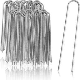 SnelShoppen - 100 Ground Anchors van Gecoat Staal - Robuuste Grondpinnen voor het Bevestigen van Onkruiddoek en Folies - Tuin en Camping - Rond 200x25 — thumbnail 1