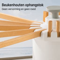 Sello! opvouwbare droogmolen – droogtoren – draagkracht tot 30kg – stevig statief ontwerp – 16 droogstangen - vrijstaand — thumbnail 5