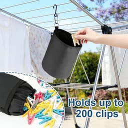 Grote waterdichte wasknijperzak van Oxford 600D, weerbestendig en multifunctioneel voor binnen en buiten gebruik, ideale organizer voor opslag — thumbnail 2