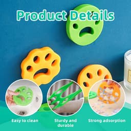 Solidchoice - Set van 10 Herbruikbare Pet Hair Removers met Waszak — thumbnail 5