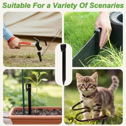 Kunststof Grondankers - Zwart - 25 cm - Duurzame Grondpennen voor Gazonrand en Tuinonderhoud - Voor Diverse Outdoorprojecten — thumbnail 4