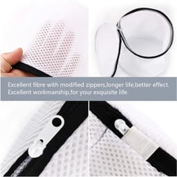 SnelShoppen - Flintronic Waszak Set van 3 - Mesh Waszakken voor Kleding, Ondergoed, Babykleding, Zwart, Herbruikbaar met Rits, Bescherming tegen Schad — thumbnail 5