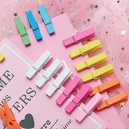 Knutselharingen 10 m Koord - Mini Wasknijpers Hout - Fotobevestiging - Cadeau-accessoires - Creatieve Klemmen - Stabiel en Goed Afgewerkt — thumbnail 4