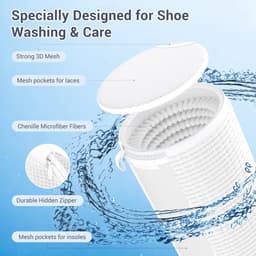 Dailygoods- Schoenwaszak 360° Reiniging - Pluizige Vezels - Efficiënte Reiniging - Verborgen Ritssluiting - Capaciteitsupgrade - Bescherming tegen Krassen - Schoenentas — thumbnail 5