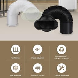 Dailygoods- Uitlaatslang Flexibel - Luchtafvoerslang - Afvoerslang Airco - Afzuigslang - 5,9 inch Diameter - Duurzaam Polypropyleen - Ventilatieslang — thumbnail 3