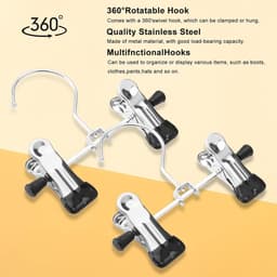 Dailygoods - 10 stuks multifunctionele wasknijpers van metaal - Antislip en roestvrijstalen haak — thumbnail 2