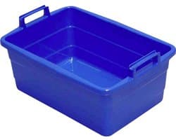 Lockweiler Bak vierkant 62 cm/45 L blauw staande handgrepen