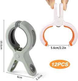 Dailygoods- Handdoekklemmen Grote Grip - 12 Stuks - Antislip Klemmen - Winddichte Clips - Lichtgewicht - Robuuste Constructie - Wasklemmen — thumbnail 4