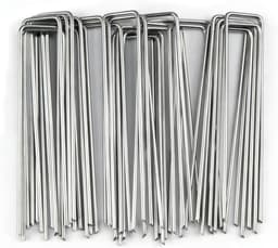 SnelShoppen - Pack van 30 Grondankers, 100 mm Stevige Tentpennen, Galvanized Cramps voor Tuin, Camping, Hek, Vogelbeschermnet, Onkruiddoek, Kippenhek — thumbnail 1