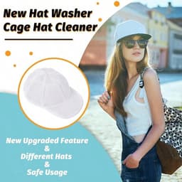2-delige set - Hoeden wasset - Cap Washer - Waszak - Pettenwasser - Hoeden Waszak - Baseballpet Waszak - Anti-vervormingshoedenwasrek - Wit - Polyester/Kunststof — thumbnail 5