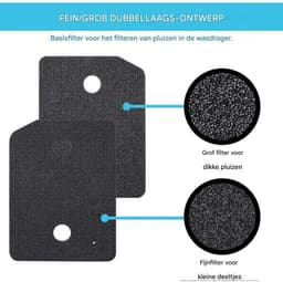 GELLDG 4 Stuks Filter voor wasdroger - Wasdroger Sockelfilter Fijn/Grof - 207 x 157 x 30mm - Wasbaar en Herbruikbaar - Geschikt voor Miele T1 Serie Wärmepumpentrockner TSD 443 WP TSF 763 WP TSA 213 WP TWF 640 WP TCH630WP TKB140WP — thumbnail 3