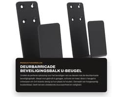 Deurbarricade Set van 2 - U-beugel Houder - Koolstofstaal - Eenvoudige Installatie - Voor Garage/Barn - Versterkt Deurbeveiliging - Deurbeschermer