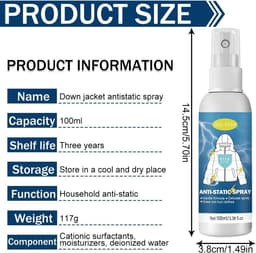 Antistatische spray voor kleding, textiel, meubels en auto - 100ml voor een statischvrije ervaring — thumbnail 5