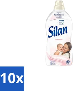10 x Silan – Wasverzachter – Sensitive – 1144 ml - Wasverzachter - Gevoelige Huid - Hypoallergene - Huidvriendelijk - Wasgoed Zachtheid — thumbnail 1