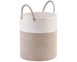Slimlogy - Katoenen wasmand gevlochten - opbergmand - multi-purpose voor kleding, spullen of speelgoed - inhoud 52L