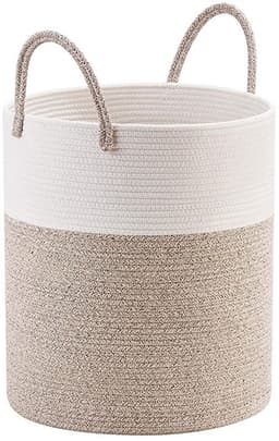 Slimlogy - Katoenen wasmand gevlochten - opbergmand - multi-purpose voor kleding, spullen of speelgoed - inhoud 52L — thumbnail 1