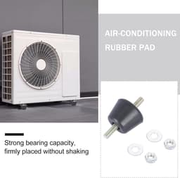 Dempers Airco - Trillingsdempers Rubber - Stabiliseren Apparaten - Schokabsorberend - 4 Stuks - Zwart — thumbnail 5