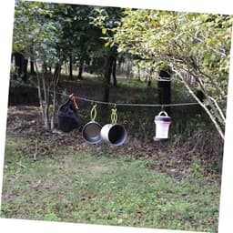 Droogmolen Reizen Camping - Waslijn Outdoor - Kleding Drogen - Uittrekbaar en Draagbaar - 3 Stuks - Zwart — thumbnail 2