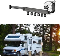 Veelzijdige Aluminium Droogrek voor Camper en Boot, Ruimtebesparend en Geen Boren Nodig, Ideaal voor Thuis en Reizen — thumbnail 1